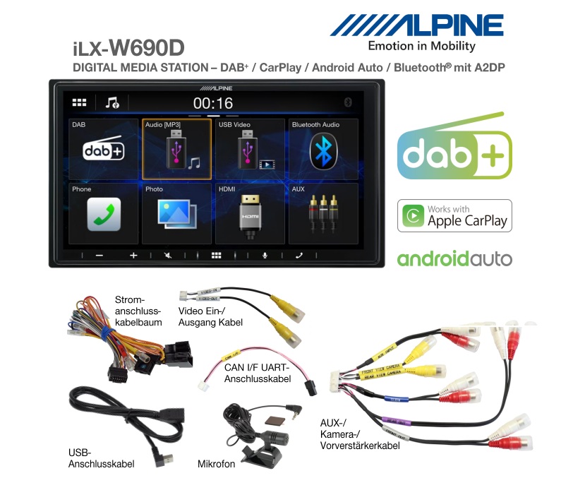 Alpine Ilx W D Autoradio Und Digital Media Station Mit Zoll